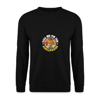 Appelez-moi sur le Shellphone Beach Vacation Men - Sweat-shirt Unisexe - noir - Devant - Alina (178cm) & Michal (187cm)