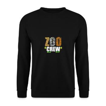 Zoo Crew Zoocrew Afrikanische Tiere Zebra Giraffe - Unisex Pullover - Schwarz - Vorne - Alina (178cm) & Michal (187cm)