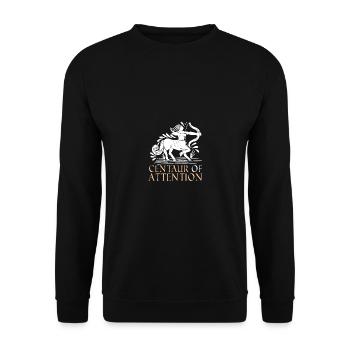 Centaur Of Attention Griechische Mythologie Für - Unisex Pullover - Schwarz - Vorne - Alina (178cm) & Michal (187cm)