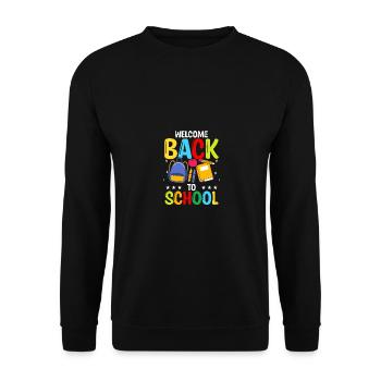 Welcome Back To School For Teachers Men Women - Unisex Sweatshirt - black - Front - Alina (178cm) & Michal (187cm)