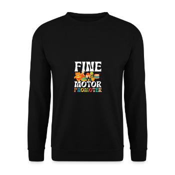 Promoteur de motricité fine pour les ergothérapeutes - Sweat-shirt Unisexe - noir - Devant - Alina (178cm) & Michal (187cm)