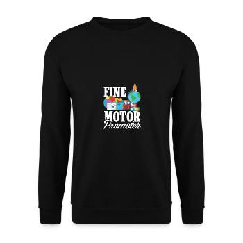 Promoteur de motricité fine pour les ergothérapeutes - Sweat-shirt Unisexe - noir - Devant - Alina (178cm) & Michal (187cm)