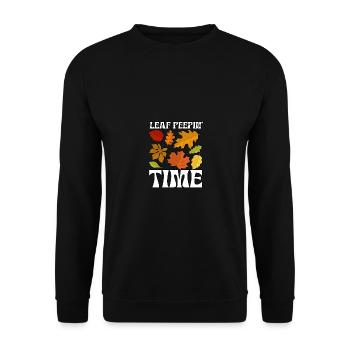 Leaf Peeping Time Autumn Leaves Autumn Foliage - Unisex Sweatshirt - black - Front - Alina (178cm) & Michal (187cm)