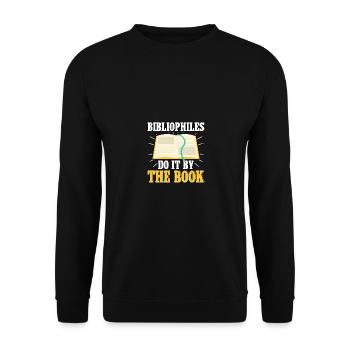 Les bibliophiles le font par le livre Littérature Livres - Sweat-shirt Unisexe - noir - Devant - Alina (178cm) & Michal (187cm)