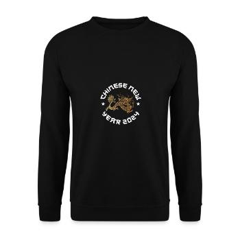 Chinese New Year 2024 Chinese Zodiac - Unisex Sweatshirt - black - Front - Alina (178cm) & Michal (187cm)