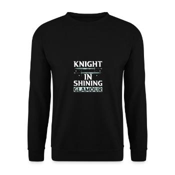 Knight In Shining Glamour Mittelalter Fest - Unisex Pullover - Schwarz - Vorne - Alina (178cm) & Michal (187cm)