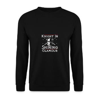 Knight In Shining Glamour Mittelalter Fest - Unisex Pullover - Schwarz - Vorne - Alina (178cm) & Michal (187cm)
