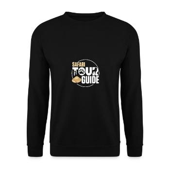 Safari Tour Guide Reiseleiter Afrika Zoo - Unisex Pullover - Schwarz - Vorne - Alina (178cm) & Michal (187cm)