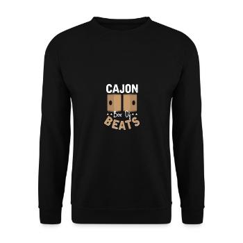 Cajon Boîte De Beats Kachon - Sweat-shirt Unisexe - noir - Devant - Alina (178cm) & Michal (187cm)