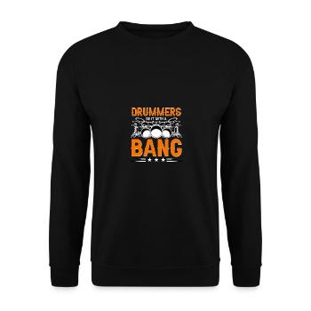 Les batteurs le font avec un bang pour les batteurs - Sweat-shirt Unisexe - noir - Devant - Alina (178cm) & Michal (187cm)