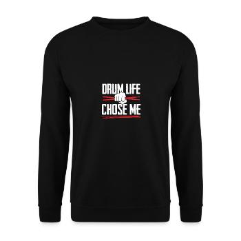 Drum Life m’a choisi comme batteur - Sweat-shirt Unisexe - noir - Devant - Alina (178cm) & Michal (187cm)
