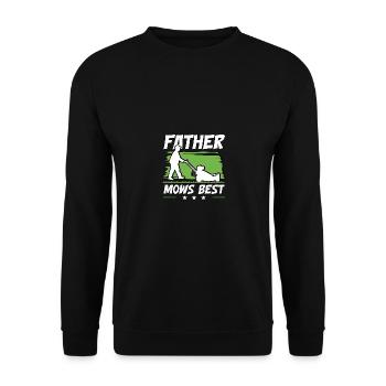 Father Mows Best Rasenmäher Rasenmäherrennen - Unisex Pullover - Schwarz - Vorne - Alina (178cm) & Michal (187cm)
