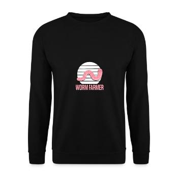 Worm Farmer Vermiculture Worm Farming - Unisex Sweatshirt - black - Front - Alina (178cm) & Michal (187cm)