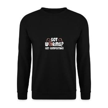 Vous avez des vers ? Compostez-vous ! Vermiculture Élevage de vers - Sweat-shirt Unisexe - noir - Devant - Alina (178cm) & Michal (187cm)