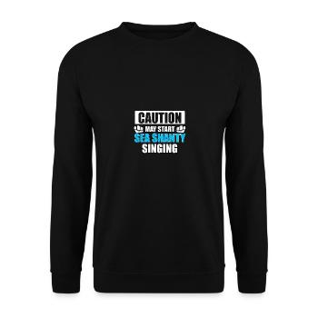 La prudence peut commencer à chanter des chants de mer pour - Sweat-shirt Unisexe - noir - Devant - Alina (178cm) & Michal (187cm)