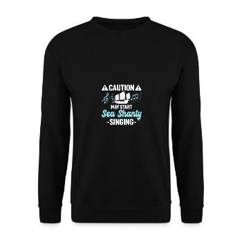 La prudence peut commencer à chanter des chants de mer pour - Sweat-shirt Unisexe - noir - Devant - Alina (178cm) & Michal (187cm)