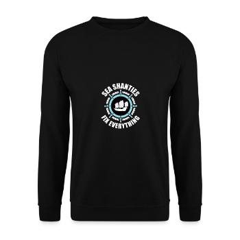 Sea Shanties Fix Everything für Shanty-Sänger - Unisex Pullover - Schwarz - Vorne - Alina (178cm) & Michal (187cm)