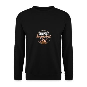 Le compost se produit Vermiculture Élevage de vers de terre - Sweat-shirt Unisexe - noir - Devant - Alina (178cm) & Michal (187cm)