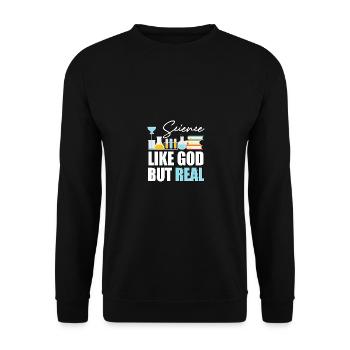 La science comme Dieu, mais réelle pour les athées - Sweat-shirt Unisexe - noir - Devant - Alina (178cm) & Michal (187cm)
