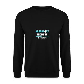 Aerospace Engineer In Progress für - Unisex Pullover - Schwarz - Vorne - Alina (178cm) & Michal (187cm)