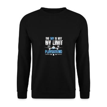 The Sky Is Not My Limit für Piloten - Unisex Pullover - Schwarz - Vorne - Alina (178cm) & Michal (187cm)