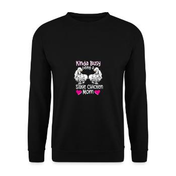 Kinda Busy Being A Silkie Chicken Mom For Silkie - Unisex Sweatshirt - black - Front - Alina (178cm) & Michal (187cm)