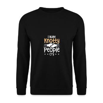 Je fais pleurer les gens noueux pour les massothérapeutes - Sweat-shirt Unisexe - noir - Devant - Alina (178cm) & Michal (187cm)