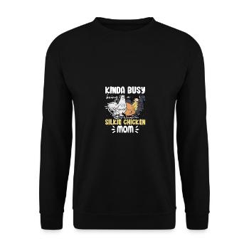 Kinda Busy Being A Silkie Chicken Mom For Silkie - Unisex Sweatshirt - black - Front - Alina (178cm) & Michal (187cm)