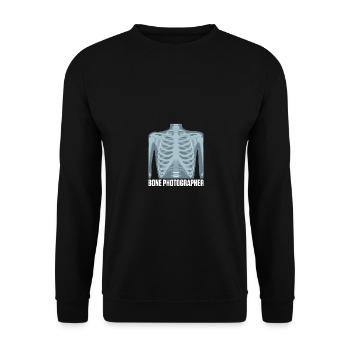 Bone Photographer Radiology X-ray Assistant - Unisex Sweatshirt - black - Front - Alina (178cm) & Michal (187cm)