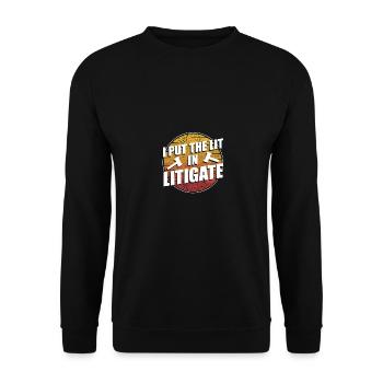 J’ai mis le Lit dans Plaider pour les étudiants en droit - Sweat-shirt Unisexe - noir - Devant - Alina (178cm) & Michal (187cm)