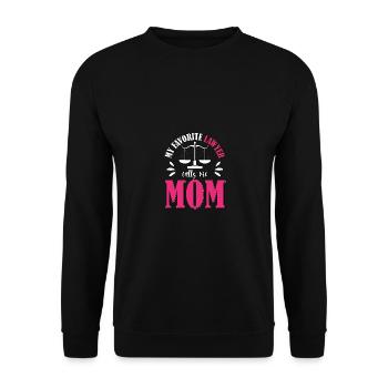 My Favorite Lawyer Calls Me Mom For The - Unisex Sweatshirt - black - Front - Alina (178cm) & Michal (187cm)