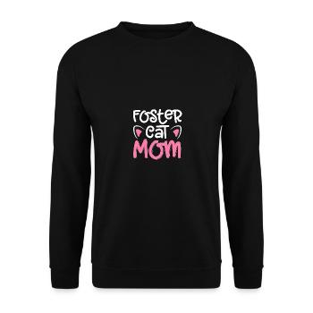 Foster Cat Mom Rescue Adoption Pet - Unisex Sweatshirt - black - Front - Alina (178cm) & Michal (187cm)