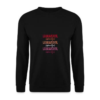 Lesbeautiful Pride Lesbian LGBT - Unisex Sweatshirt - black - Front - Alina (178cm) & Michal (187cm)