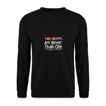 Deux mamans valent mieux qu’un gay LGBT - Sweat-shirt Unisexe - noir - Devant - Alina (178cm) & Michal (187cm)