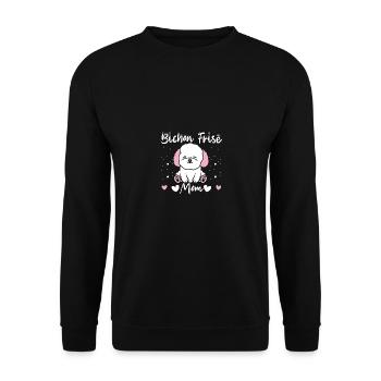Bichon Frisé Maman Pour Les Amoureux Des Chiens Bichons - Sweat-shirt Unisexe - noir - Devant - Alina (178cm) & Michal (187cm)