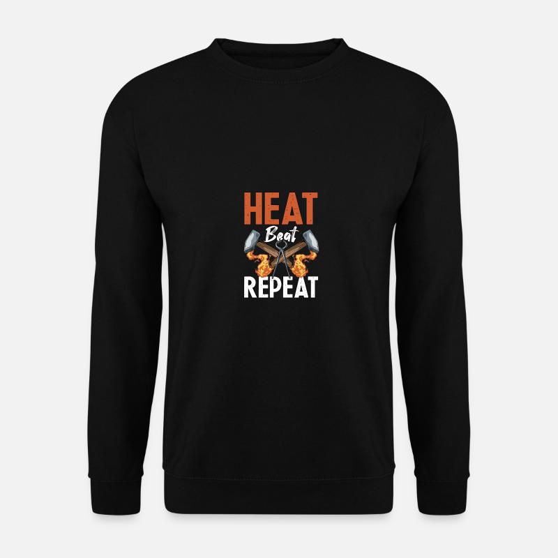 Heat Beat Repeat Schmied Schmieden - Unisex Pullover - Schwarz