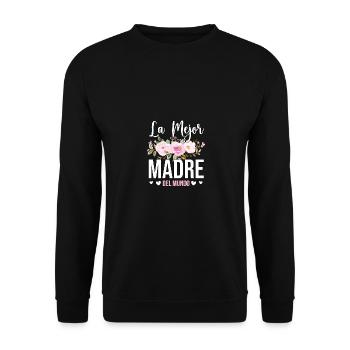 La Mejor Madre del Mundo Beste Mutter der Welt - Unisex Pullover - Schwarz - Vorne - Alina (178cm) & Michal (187cm)