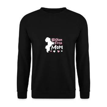 Bichon Frisé Maman Pour Les Amoureux Des Chiens Bichons - Sweat-shirt Unisexe - noir - Devant - Alina (178cm) & Michal (187cm)