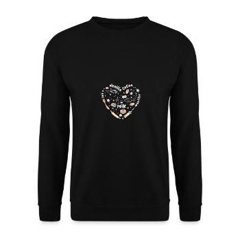 Baking Heart for Confectioner Baker - Unisex Sweatshirt - black - Front - Alina (178cm) & Michal (187cm)