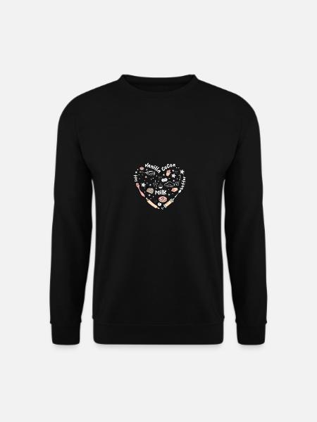 Backen Herz Für Konditor Bäcker - Unisex Pullover - Schwarz
