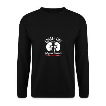 Donate Life Be An Organ Donor Organ Donation - Unisex Sweatshirt - black - Front - Alina (178cm) & Michal (187cm)