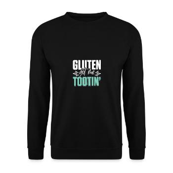 Le gluten m’a fait souffrir d’intolérance au gluten - Sweat-shirt Unisexe - noir - Devant - Alina (178cm) & Michal (187cm)