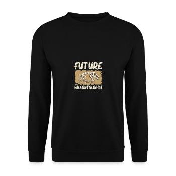 Future Paleontologist Zukünftiger Paläontologe - Unisex Sweatshirt - black - Front - Alina (178cm) & Michal (187cm)