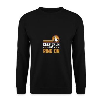 Granda Philatelist Stamps Stamps Grandpa - Unisex Sweatshirt - black - Front - Alina (178cm) & Michal (187cm)