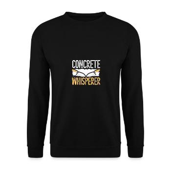 Concrete Whisperer for Construction Workers - Unisex Sweatshirt - black - Front - Alina (178cm) & Michal (187cm)