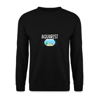Aquarist Aquarium Fish Tank - Unisex Sweatshirt - black - Front - Alina (178cm) & Michal (187cm)
