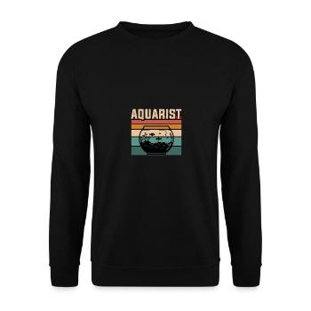 Aquarist Aquarium Fish Tank - Unisex Sweatshirt - black - Front - Alina (178cm) & Michal (187cm)