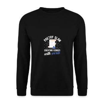 Creating Echoes With Words Writer - Unisex Sweatshirt - black - Front - Alina (178cm) & Michal (187cm)