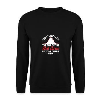 You Better Avoid The Top Of The Bell Curve - Unisex Sweatshirt - black - Front - Alina (178cm) & Michal (187cm)
