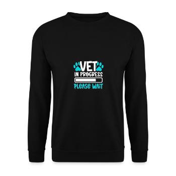 Vet In Progress Please Wait Veterinarian Veterinary - Unisex Sweatshirt - black - Front - Alina (178cm) & Michal (187cm)